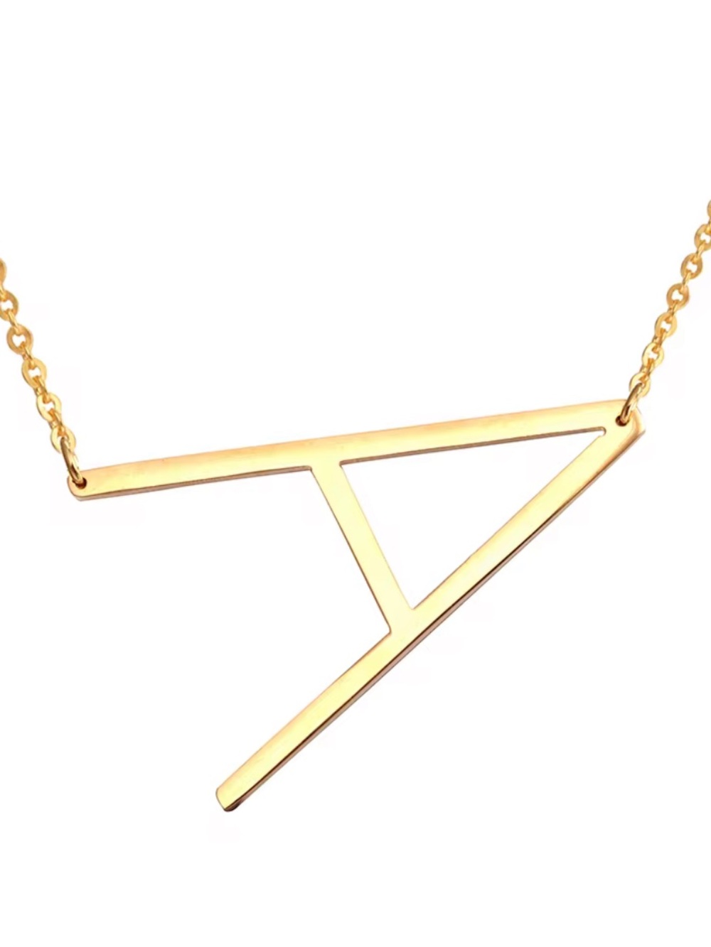 Large Initial Pendant Necklace